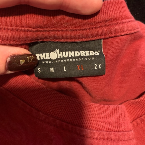 Cotton dark red cute bomb graphic t-shirt. - Picture 4 of 5